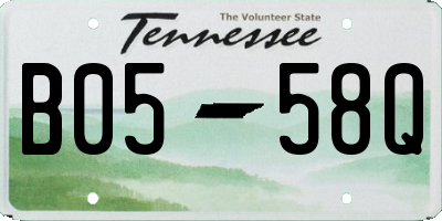 TN license plate B0558Q