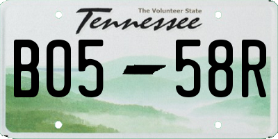 TN license plate B0558R