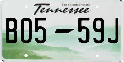 TN license plate B0559J
