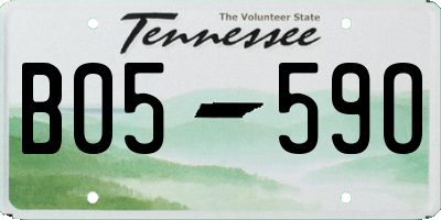 TN license plate B0559O