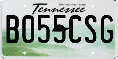 TN license plate B055CSG