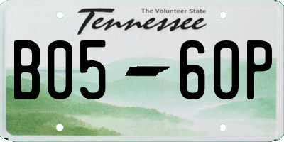 TN license plate B0560P