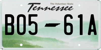 TN license plate B0561A