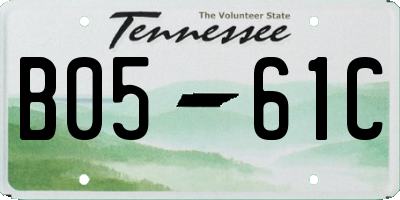 TN license plate B0561C