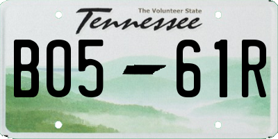 TN license plate B0561R