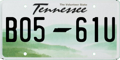 TN license plate B0561U
