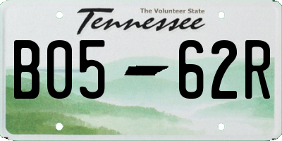 TN license plate B0562R
