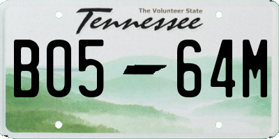 TN license plate B0564M