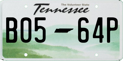 TN license plate B0564P