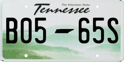 TN license plate B0565S