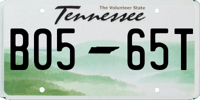 TN license plate B0565T