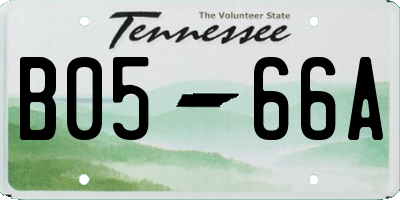 TN license plate B0566A