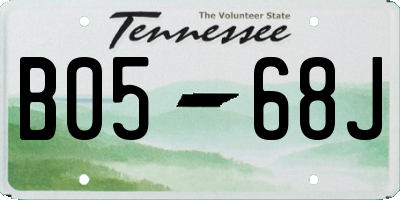 TN license plate B0568J