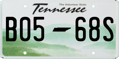 TN license plate B0568S