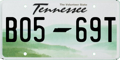 TN license plate B0569T