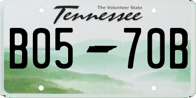 TN license plate B0570B