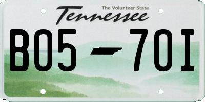 TN license plate B0570I