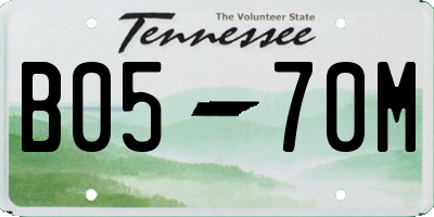 TN license plate B0570M