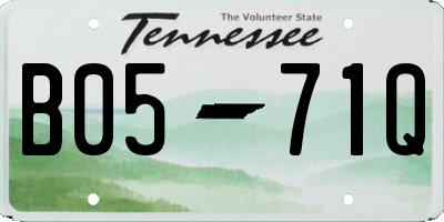 TN license plate B0571Q