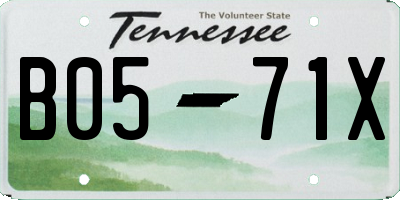 TN license plate B0571X