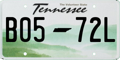 TN license plate B0572L