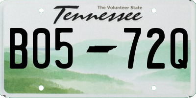 TN license plate B0572Q
