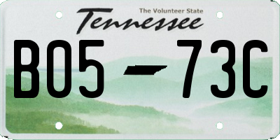 TN license plate B0573C
