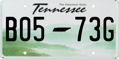 TN license plate B0573G