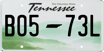 TN license plate B0573L