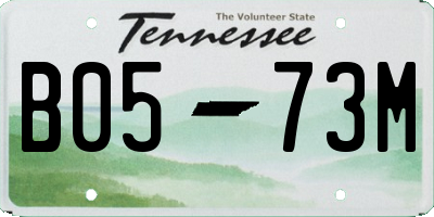 TN license plate B0573M