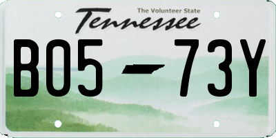 TN license plate B0573Y