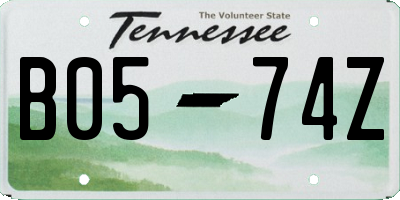 TN license plate B0574Z