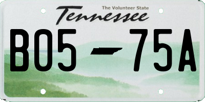 TN license plate B0575A