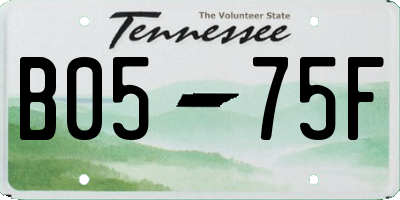 TN license plate B0575F