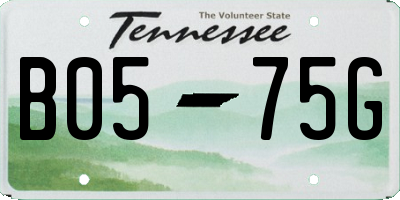 TN license plate B0575G