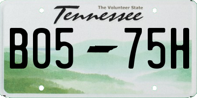 TN license plate B0575H