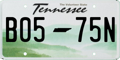 TN license plate B0575N