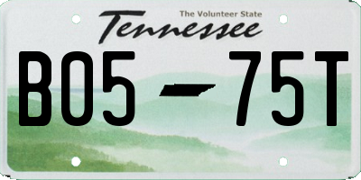 TN license plate B0575T