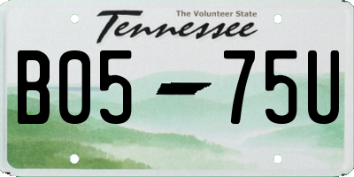 TN license plate B0575U