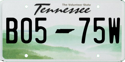 TN license plate B0575W