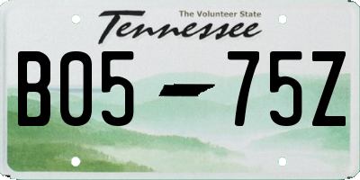 TN license plate B0575Z