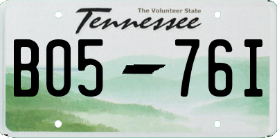 TN license plate B0576I