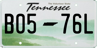 TN license plate B0576L