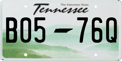 TN license plate B0576Q