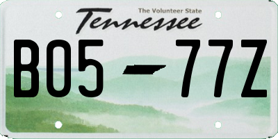 TN license plate B0577Z