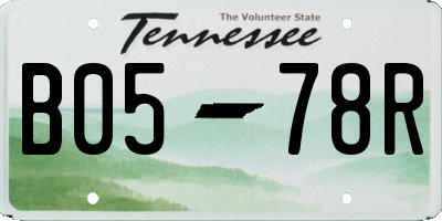 TN license plate B0578R