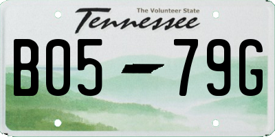 TN license plate B0579G