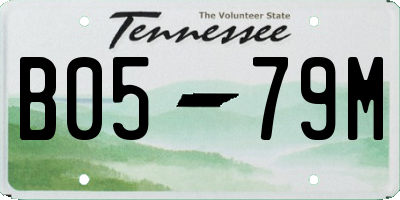 TN license plate B0579M