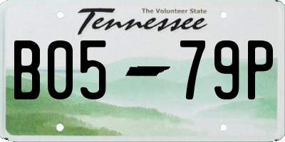 TN license plate B0579P