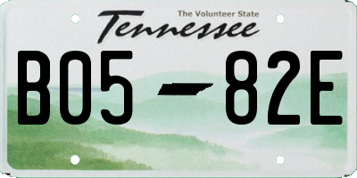 TN license plate B0582E